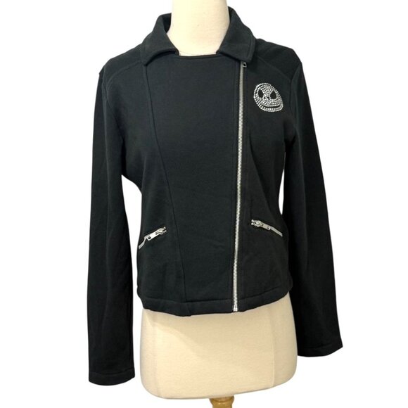 Disney Parks Nightmare Before Christmas Jack Skellington Moto Jacket Size M - Picture 11 of 11